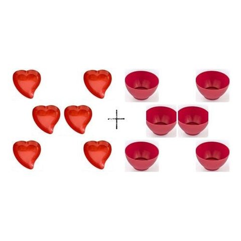 Conjunto Valentine's Day 10 Cumbuca e 10 Prato Amor Presente