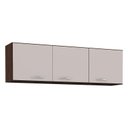 Ver imagem 3 de Balcão de Pia e Armário Aéreo 120 Cm Chocolate Off White – Poquema