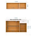 Ver imagem 4 de Balcão de Pia e Armário Aéreo 120 Cm Chocolate Off White – Poquema