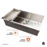 Kit Cuba para Cozinha Terena 74 Cm e Torneira Misturador Monocomando Extensível Ituí - Prata - 4