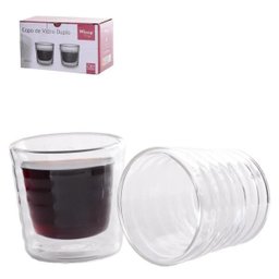 Jogo De Copo De Vidro Duplo Bistro Para Cafe / Cappuccino - 1