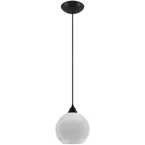 Pendente Preto com Bola Americana Transparente Gde Art Pop