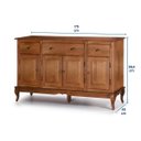 Ver imagem 4 de Balcão Buffet 4 Portas 3 Gavetas 60805 Hannover Linz Móveis - Imbuia Glazer