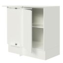 Ver imagem 5 de Balcão Armário de Cozinha de Canto 100% MDF com Tampo Branco Smart Madesa