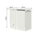 Ver imagem 3 de Balcão Armário de Cozinha de Canto 100% MDF com Tampo Branco Smart Madesa