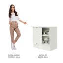 Ver imagem 4 de Balcão Armário de Cozinha de Canto 100% MDF com Tampo Branco Smart Madesa