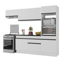 Ver imagem 1 de Armário de Cozinha Compacta 4 Peças com Rodapé Mp2176 Made Multimóveis Branco/preto
