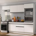 Ver imagem 2 de Armário de Cozinha Compacta 4 Peças com Rodapé Mp2176 Made Multimóveis Branco/preto