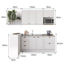 Ver imagem 7 de Cozinha Completa Milla Pro 100% Mdf Armário e Balcão Branco Carraro
