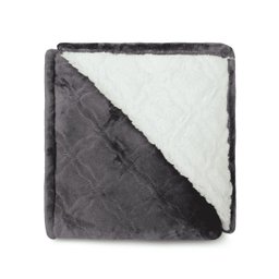 Cobertor Pele de Carneiro Sherpa Solteiro Manta 1,50m x 2,10m Appel - CHUMBO - 1