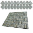 Ver imagem 3 de Pastilha De Vidro Adesiva Kit 20 Uni Parede Banheiro Box Sala Decorativa Moderna Reforma Requintado