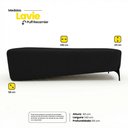 Ver imagem 4 de Puff Recamier Decorativo Orgânico Lavie 140cm Premium Bouclê Preto - Abmaza