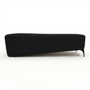 Ver imagem 1 de Puff Recamier Decorativo Orgânico Lavie 140cm Premium Bouclê Preto - Abmaza