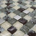 Ver imagem 2 de Pastilha de Vidro Craquelado Marrom Aço 30x30cm