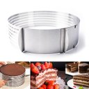 Ver imagem 2 de Forma de Fatiar Cortar Camadas De Bolo Tortas Regulável 30cm