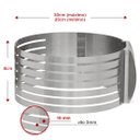 Ver imagem 3 de Forma de Fatiar Cortar Camadas De Bolo Tortas Regulável 30cm