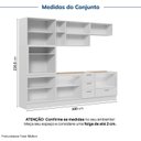 Ver imagem 4 de Cozinha Planejada 6 Peças sem Tampo com Cristaleira Marselha CabeCasa MadeiraOriginals Branco