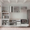 Ver imagem 2 de Cozinha Planejada 6 Peças sem Tampo com Cristaleira Marselha CabeCasa MadeiraOriginals Branco