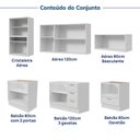 Ver imagem 6 de Cozinha Planejada 6 Peças sem Tampo com Cristaleira Marselha CabeCasa MadeiraOriginals Branco