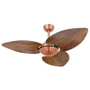 Ventilador de Teto Volare Cobre Office Dunamis S3 Rádica 3 Pás Imbuia - 220V