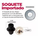 Ver imagem 4 de Cúpula de Abajur 19x28x16cm Tecido Algodão Soquete Importado Ref 20A