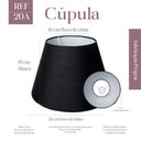 Ver imagem 2 de Cúpula de Abajur 19x28x16cm Tecido Algodão Soquete Importado Ref 20A