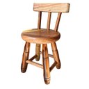 Ver imagem 4 de Cadeirinha Madeira Maciça Encosto Banqueta Pequena Tamborete Banco Cozinha Decoração Papel de Parede