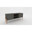 Ver imagem 1 de Rack Loft Grande Cinza para TV até Até 56 Polegadas Largura 135cm:Cinza/Unico