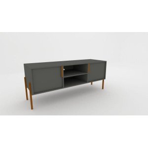 Rack Loft Grande Cinza para TV até Até 56 Polegadas Largura 135cm:Cinza/Unico