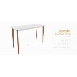 Escrivaninha e Aparador Branco Urban Largura 120cm:Branco/Unico - 2