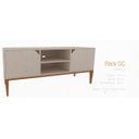 Ver imagem 2 de Rack Art Grande Nude 2 Portas 2 Nichos para TV até 56 Polegadas Largura 135 cm:Nude/Unico