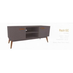 Rack Urban Grande Cinza para TV até 56 Polegadas Largura 135 cm:Nude/Unico - 2