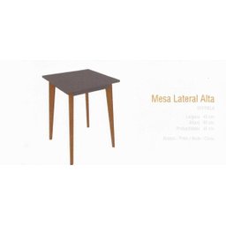 Mesa Lateral Alta Cinza Urban Largura 45 cm:Cinza/Unico - 4