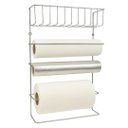 Ver imagem 7 de Suporte Organizador Aço Cromado Porta Rolos e 5 Potes Vidro Hermético Borossilicato Tampa Bambu 90ml