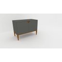 Ver imagem 1 de Rack Art Pequeno Cinza 2 Portas para TV até Até 56 Polegadas Largura 90 cm:Cinza/Unico