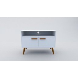Rack Urban Pequeno Branco para TV até 56 Polegadas Largura 90 cm:Branco/Unico - 2