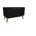 Ver imagem 1 de Rack Urban Pequeno Preto para TV até 56 Polegadas Largura 90 cm:Preto/Unico