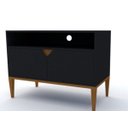 Ver imagem 4 de Rack Art Pequeno Preto para TV até Até 56 Polegadas Largura 90 cm:Preto/Unico