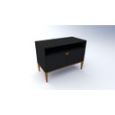 Ver imagem 3 de Rack Art Pequeno Preto para TV até Até 56 Polegadas Largura 90 cm:Preto/Unico