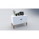 Ver imagem 2 de Rack Art Pequeno com Gavetão Branco para TV até Até 56 Polegadas Largura 90 cm:Branco/Unico