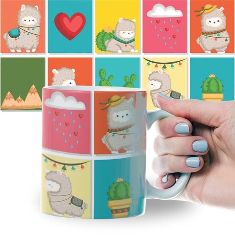 Caneca de Cerâmica | Lhama em Quadrinhos