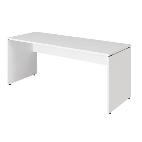 Mesa Escritório Escrivaninha 180cm X 70cm Pés Painel F5 Cor:branco