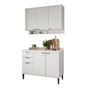 Ver imagem 3 de Armário de Cozinha Completa C Balcão Miami Vibe Carraro Branco