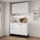 Ver imagem 1 de Armário de Cozinha Completa C Balcão Miami Vibe Carraro Branco