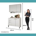 Ver imagem 7 de Armário de Cozinha Completa C Balcão Miami Vibe Carraro Branco