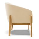 Ver imagem 4 de Kit 02 Poltronas Stella Suede Bege Base Madeira Castanho - D’Rossi