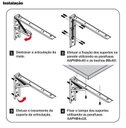 Ver imagem 3 de Suporte Dobrável para mesa 250mm Branco o Par