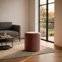Ver imagem 6 de Puff Redondo Estofado Decorativo Bili Hope Veludo Salmão