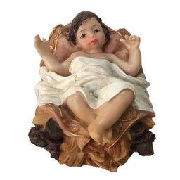 Menino Jesus Manjedoura Poliresina 12x8cm - Magizi - 1