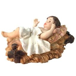 Menino Jesus Manjedoura Poliresina 12x8cm - Magizi - 2